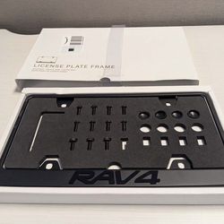 RAV4 Black Metal License Plate Frame