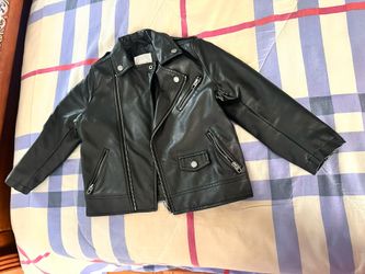 ZARA Kids Vegan Leather Biker Jacket.