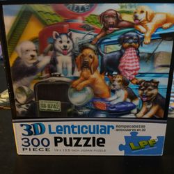 3D Lenticular Puzzle - Station Attendants (Dogs) - 300 Piece
