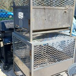 2 Metal Cages Good For Storage Or Up Grade For Bad Dogs