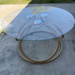 Glass center table