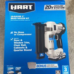 Brand New Hart 18 Gauge Brad Nailer Lot Cordless