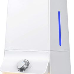 6L Cool Mist Humidifiers Quiet Ultrasonic Humidifier 20-100 Hours, Easy to Clean, for Living Room Babies Room Bed Room Guitar Room 360° Nozzle (White)