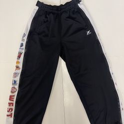 NBA West Conference Multi-Colored Panel Pants Black/White By Zipway Size Medium