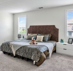 King size bed frame and mattress