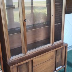 Wood China Cabinet With Drawers