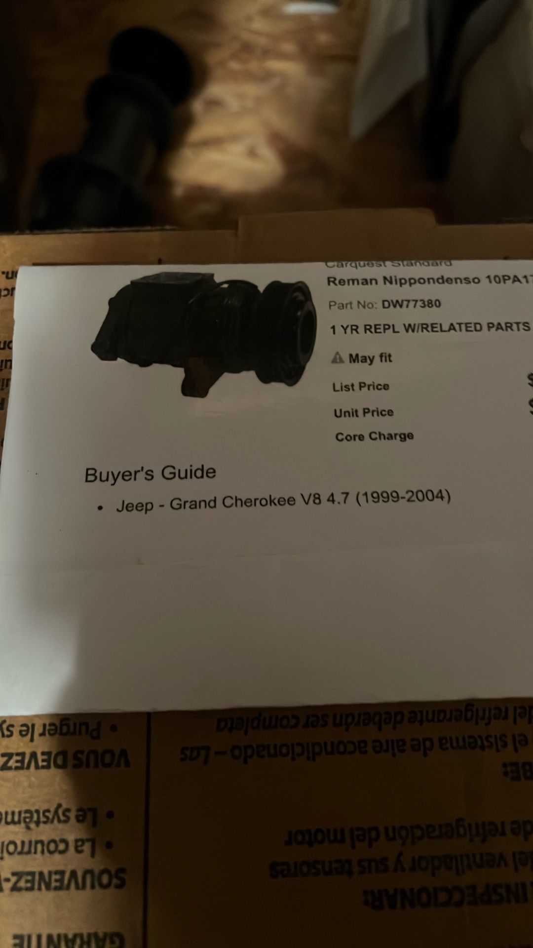 Compressor With Clutch Jeep Grand Cherokee