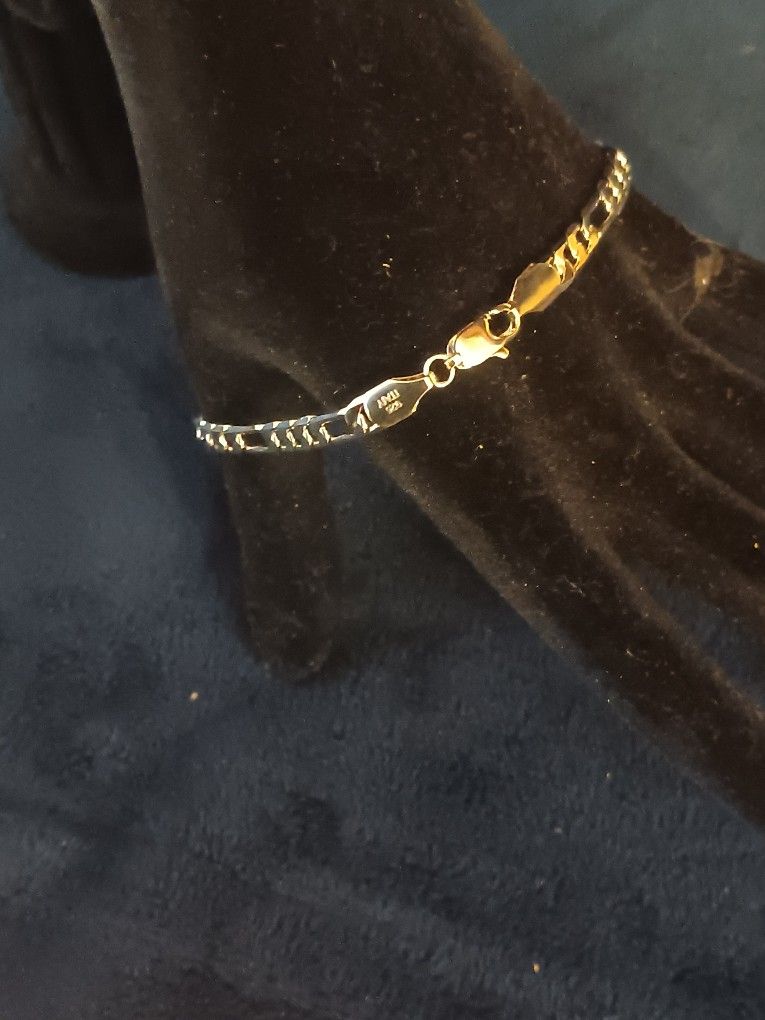 Figaro Sterling Silver Bracelet