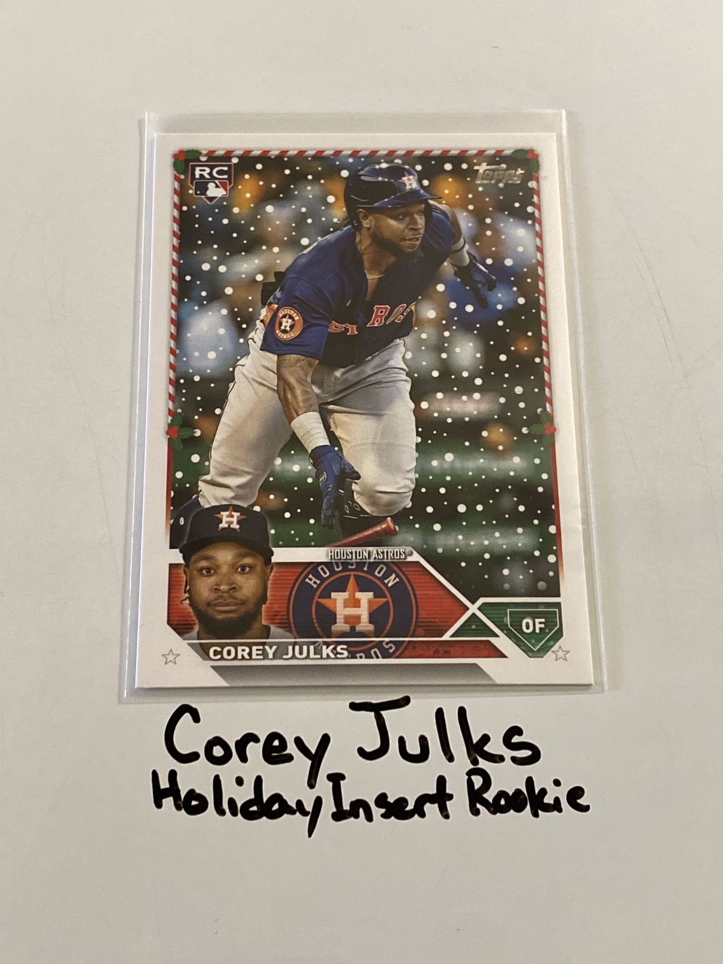 Corey Julks Houston Astros Outfielder Topps Short Print Insert Rookie Card. 