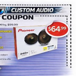 Pioneer A Series Car Speakers 1-Set 6.5" 2-Way Coaxial Speaker System 340 Watts TS-A653FH 🚨 Payment Options Available 🚨 No Credit Needed 🚨 
