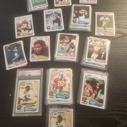 1982 Topps Football Cards - Joe Montana, Lawrence Taylor