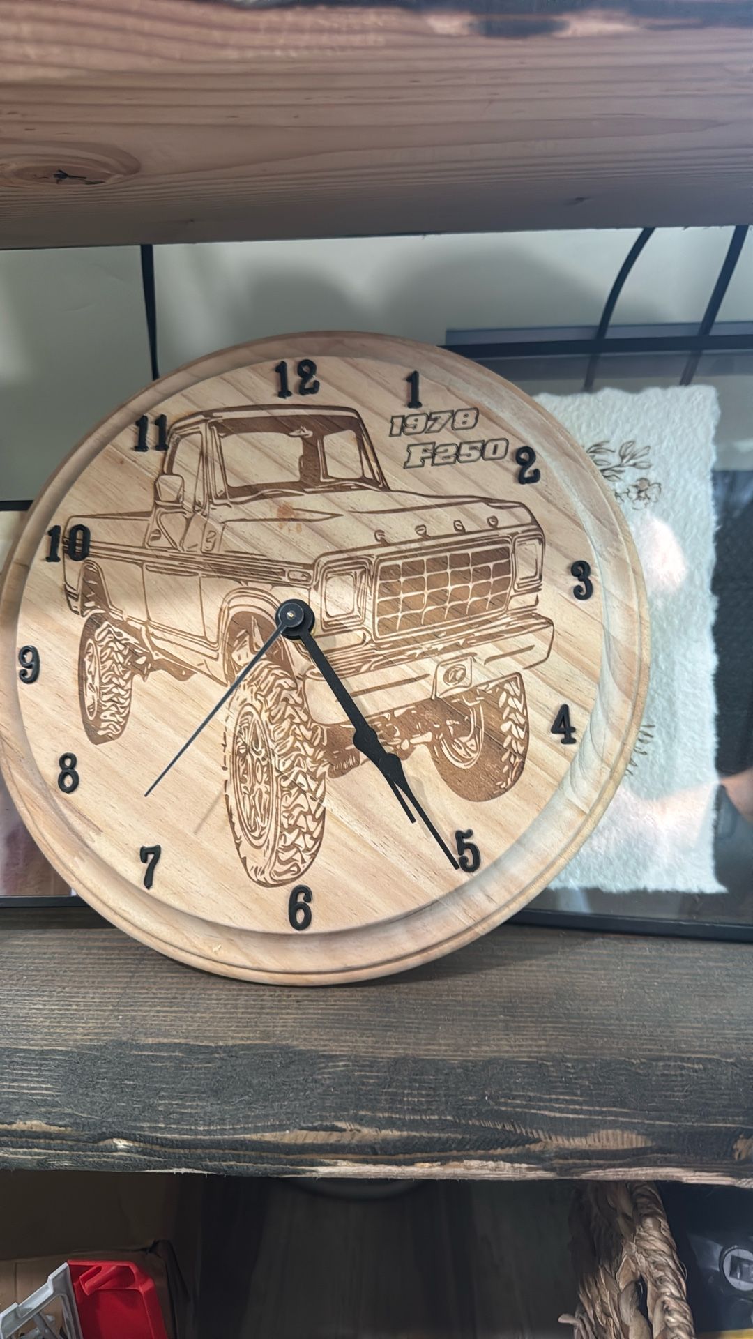 Custom Engraved Wood Clock