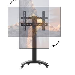 Rolling adjustable tv stand