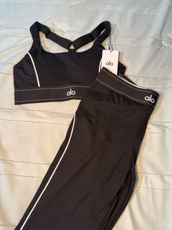 Black Alo bra and leggings set size large
