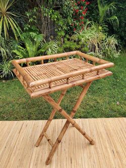 Retro Bamboo Tray Table