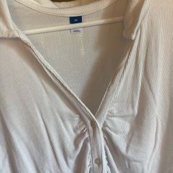 White Long-Sleeved Top