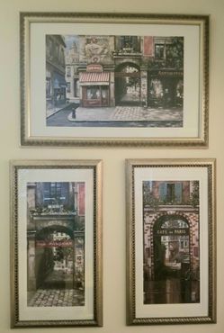 Paris~Large~Gold Framed~Art Collage