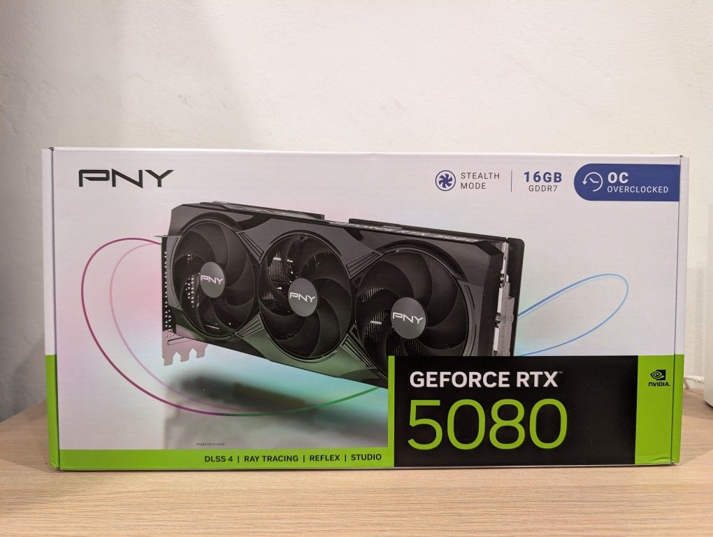 Brand new PNY RTX 5080 OC 16GB GDDR7 Graphics Card