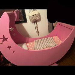 Baby Girl Moon Crib