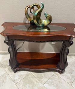 Wood Entrance Console Tables (2 Tables)