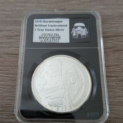 2018 Star Wars Stormtrooper Silver Coin Brilliant Uncirculated 