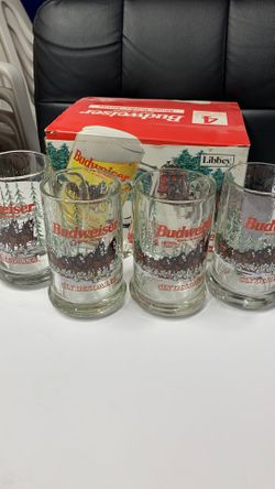 4 Budweiser Mugs