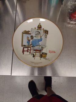 Norman Rockwell Self Portrait Plate 