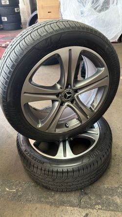 Four Mercedes 18” Stock Alloy Rims with Lightly Used Bridgestone Potenza Sport AS Tires 245/45R18