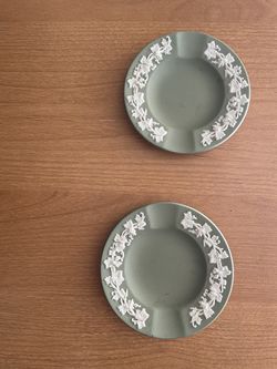 Wedgwood Sage Green Jasperware Ashtray 