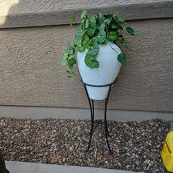Faux Plant And Vase