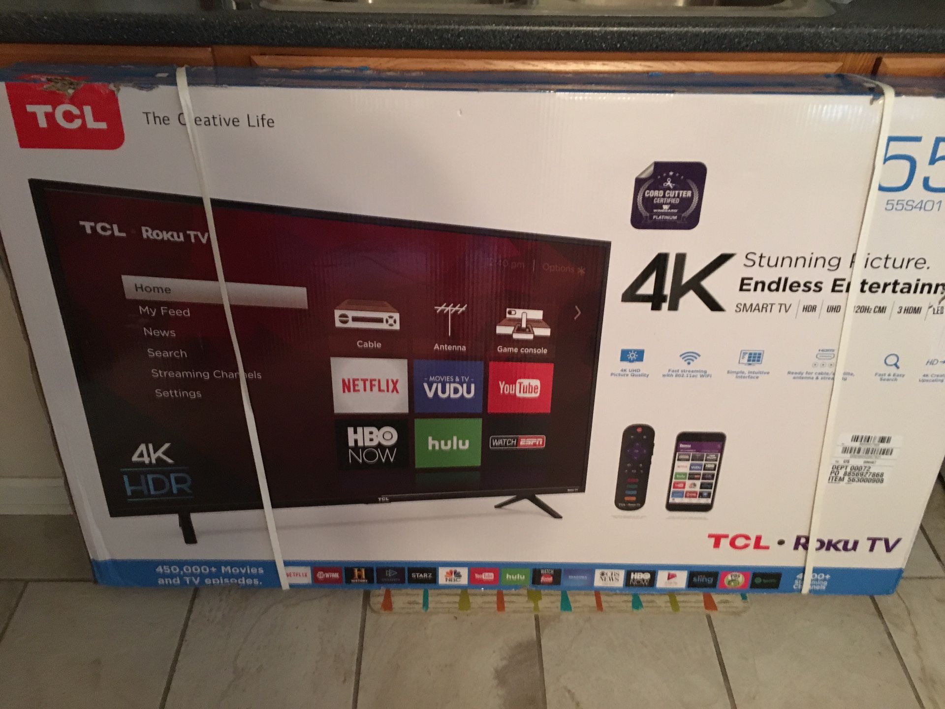55” tcl with roku