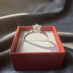 Ring 💍 Solitaire Sterling Silver 925 Size 10 