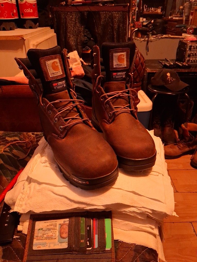 Carhartt Boots Steel Toe Size Nine And A Half