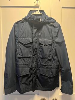 Burberry Brit Men’s Navy Blue Hooded Jacket (Small)