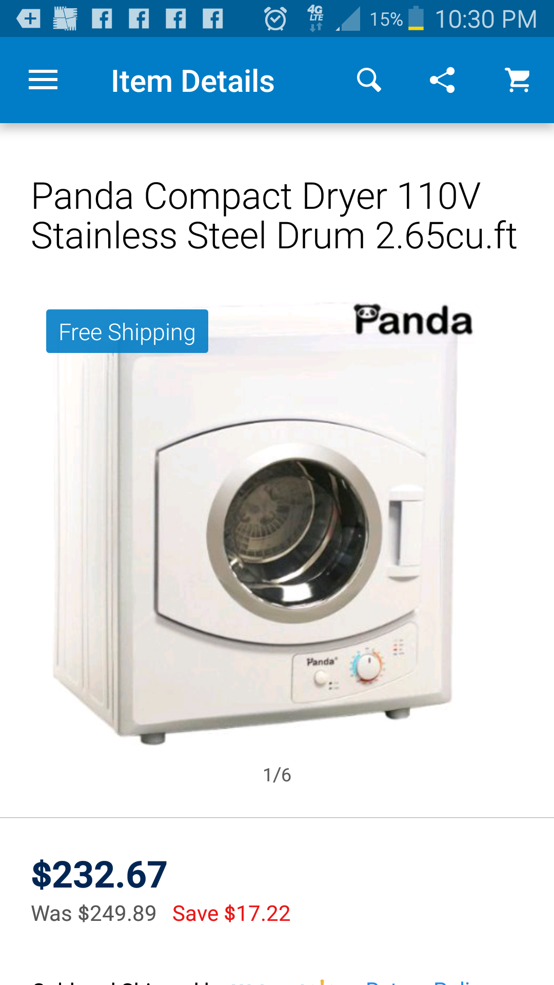 Brand new panda compact dryer perfect for small spaces