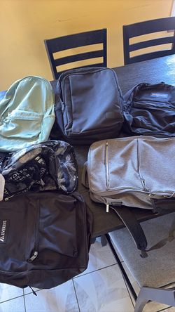 Lot of 6 Mixed Backpacks and Bags