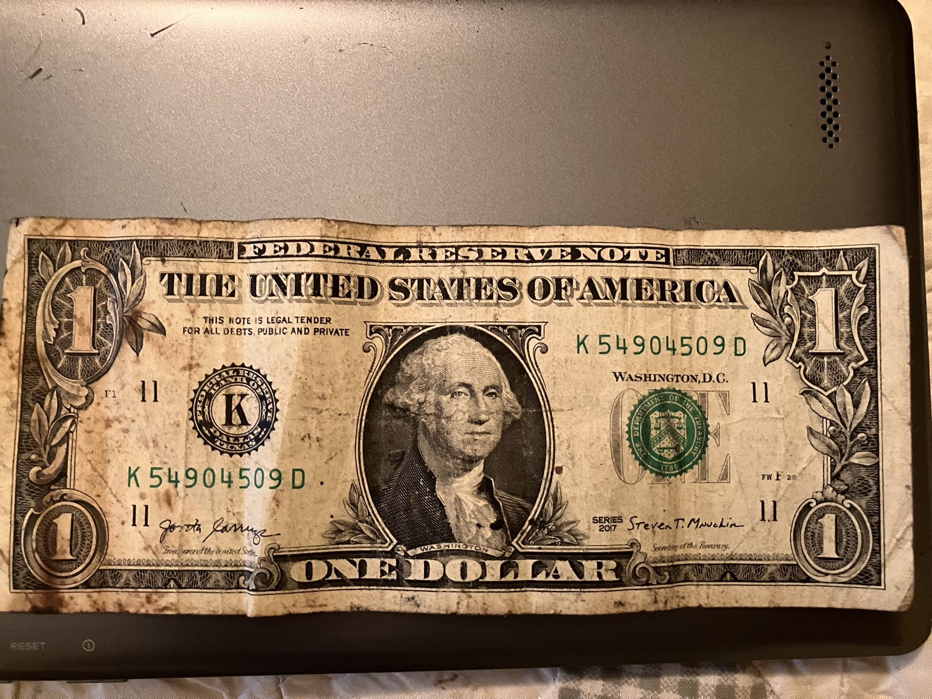 Dollar with Special Serial Number
