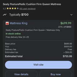 Sealy Mattress 