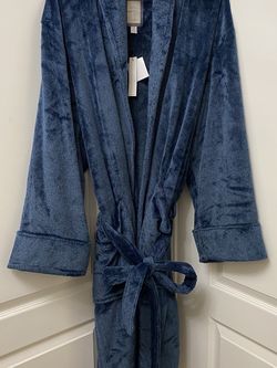 DAVID BUCHLER PLUSH CHEVRON MENS ROBE SIZE L/XL