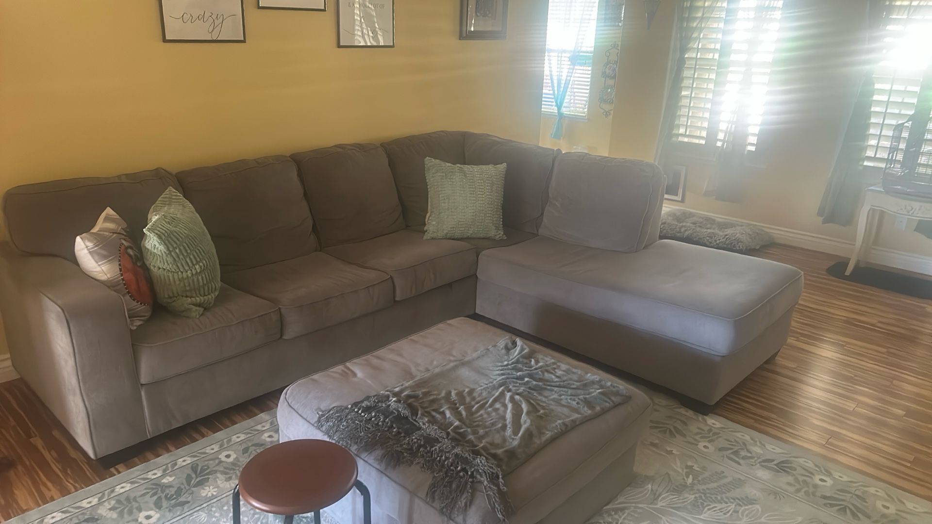 Gray Section Sofa Sleeper