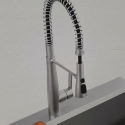 KOHLER, STAINLESS STEEL KITCHEN FAUCET