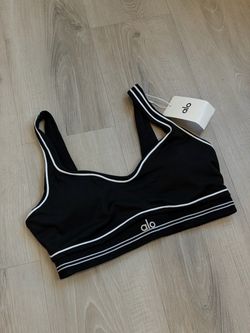 Black athletic crop top