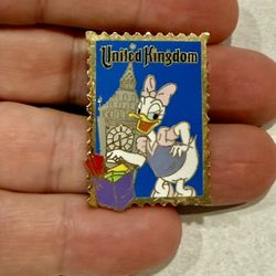 Disney Store Stamp Daisy Duck United Kingdom 100th Year Anniversary Pin (D6)
