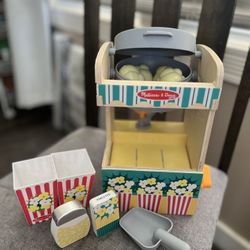 Melissa & Doug Fun at The Fair! Wooden Popcorn Popping Play Food Set - FSC Certified