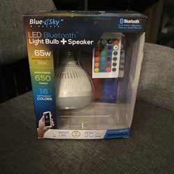 LED Bluetooth Lightbulb Plus Speaker 
