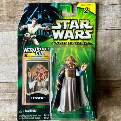 Star Wars Power of the Jedi Tessek Action Figure Jedi Force File Hasbro 84455