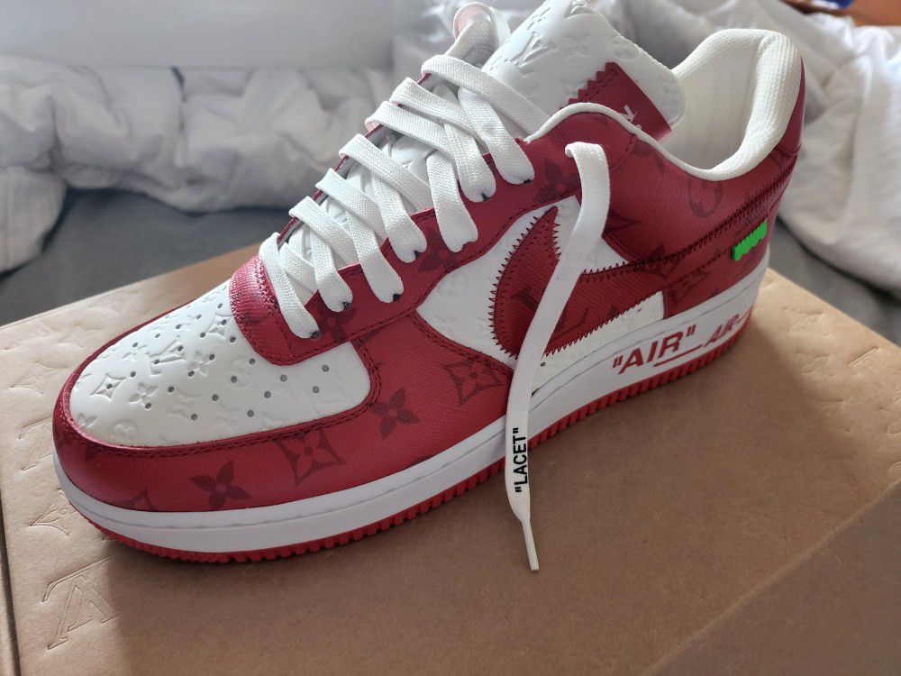 Louis vuitton Airforce 1 Red \ White 9.5 for Sale in West