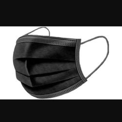 3-Ply Black Face Masks | Latex-Free 
