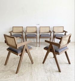 Set of 6 Mid-Century Dining Chairs - NO TABLE