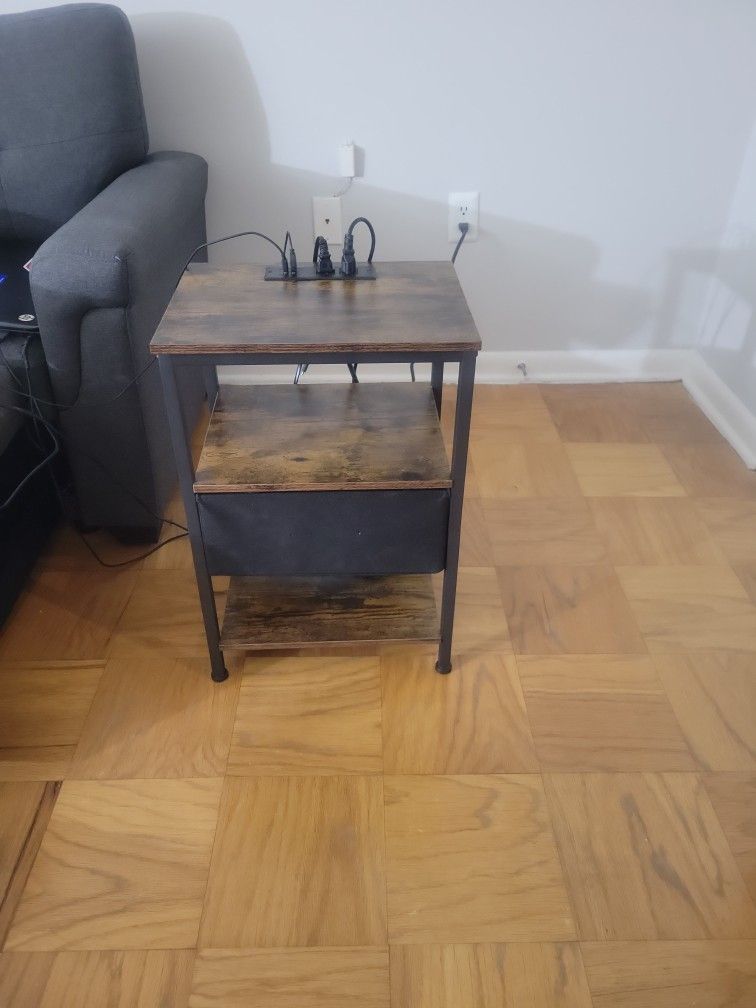 Bedside Table With Electrical And USB Ports